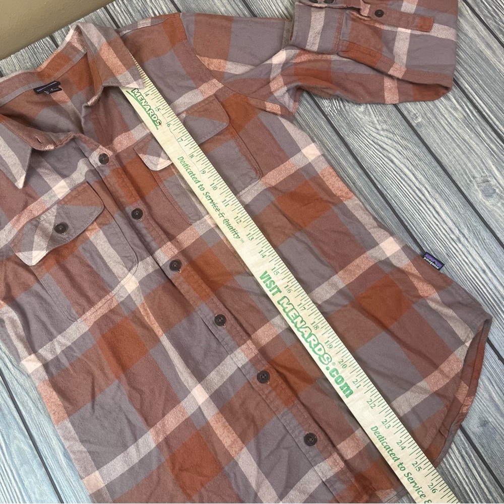 Patagonia Organic Cotton Plaid Flannel Button Up Women's Small - Picture 8 of 11
